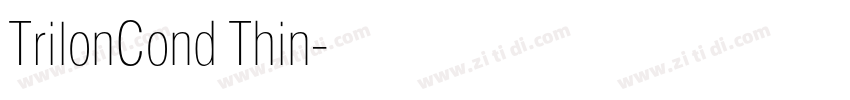 TrilonCond Thin字体转换